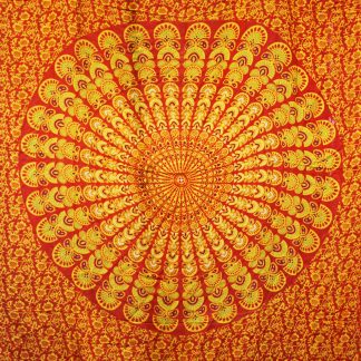 Sarong - Mandala (pomeranč & limetka)